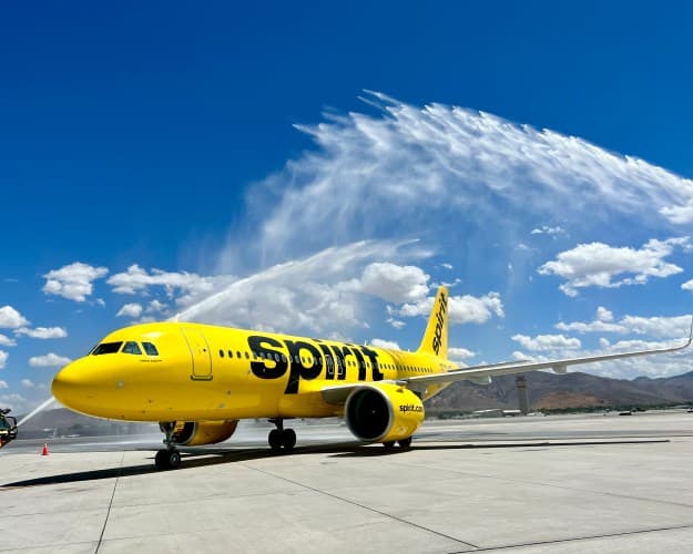 Spirit Airlines aircraft on the tarmac